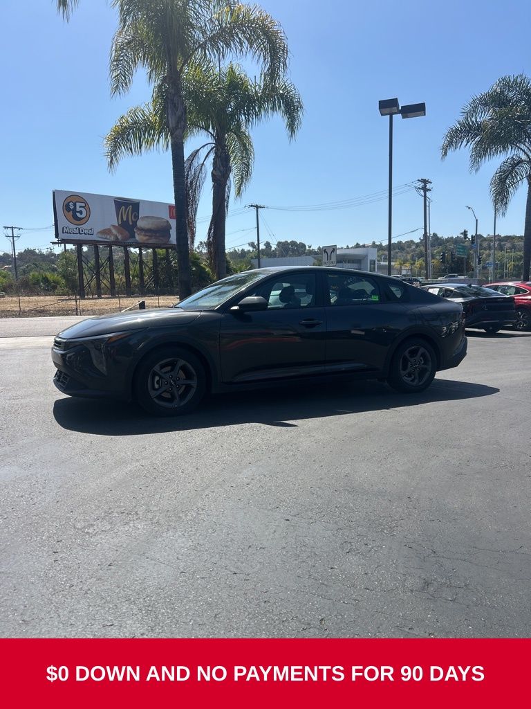 Gray 2025 Kia K4 Sedan Front-Wheel Drive Continuously Variable Transmission
