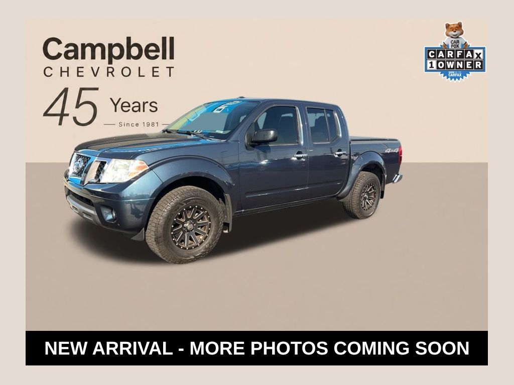 Arctic Blue 2018 Nissan Frontier SV V6 Crew Cab 4WD Pickup Truck Four-Wheel Drive 5-Speed Automatic Overdrive