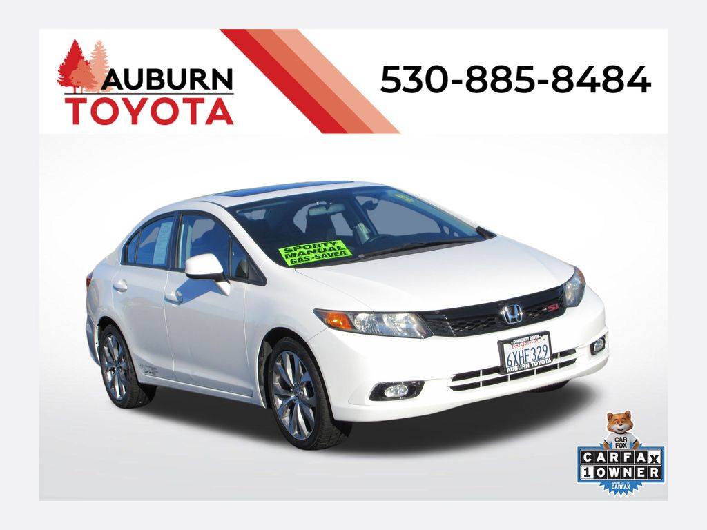 Taffeta White 2012 Honda Civic Si Sedan Front-Wheel Drive 6-Speed Manual