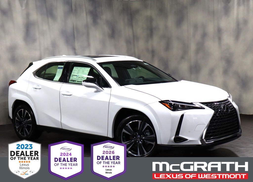 Ultra White 2026 Lexus UX Hybrid SUV / Crossover All-Wheel Drive Continuously Variable Transmission