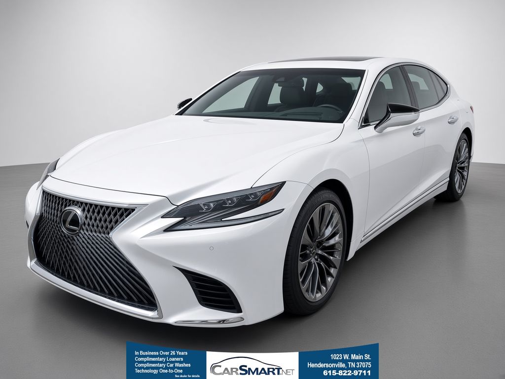 White Pearl 2020 Lexus LS Sedan Rear-Wheel Drive Automatic