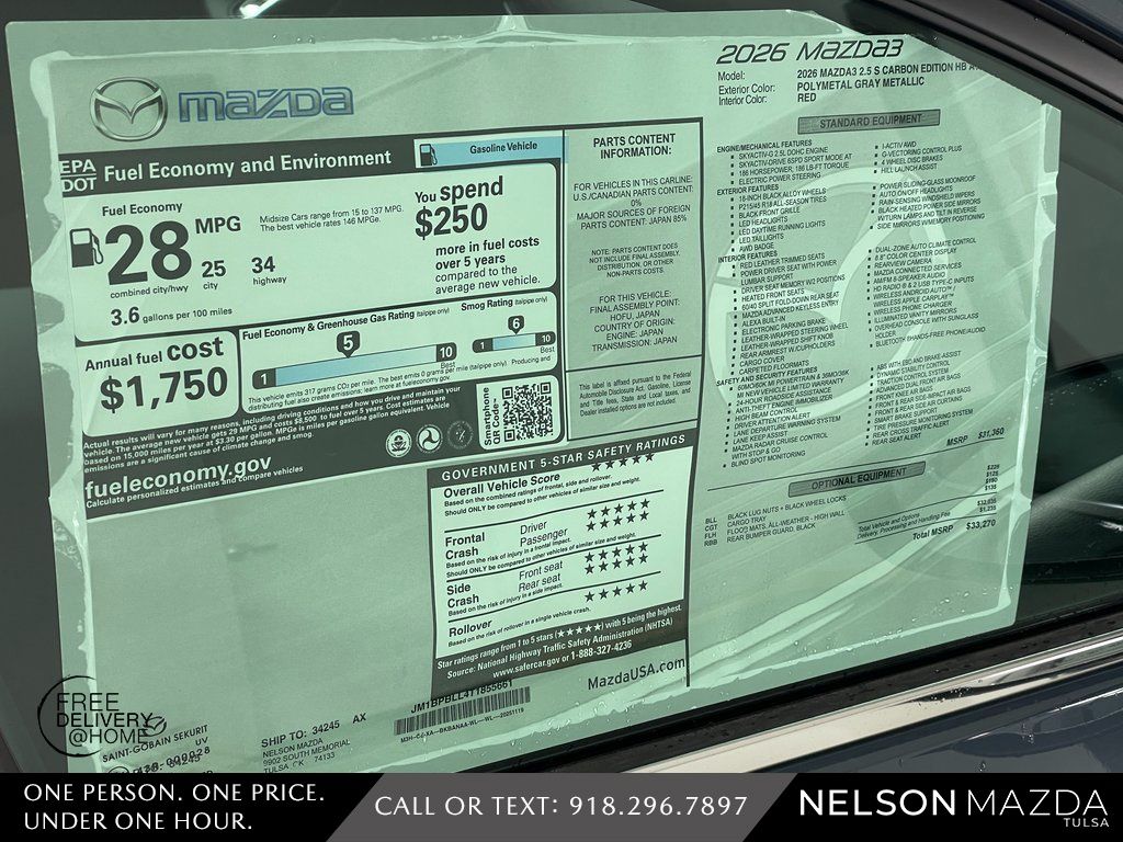 New 2026 Gray Mazda 2.5 S Carbon Edition image 16