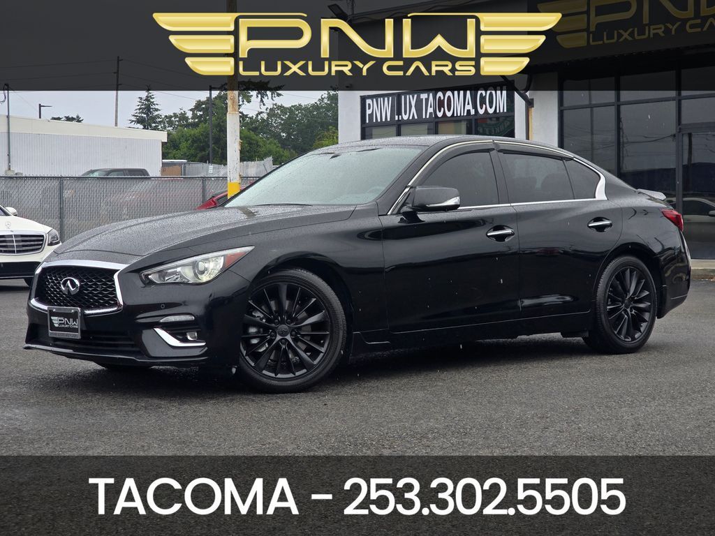 Black Obsidian 2022 INFINITI Q50 Sedan Rear-Wheel Drive 7-Speed Automatic Overdrive