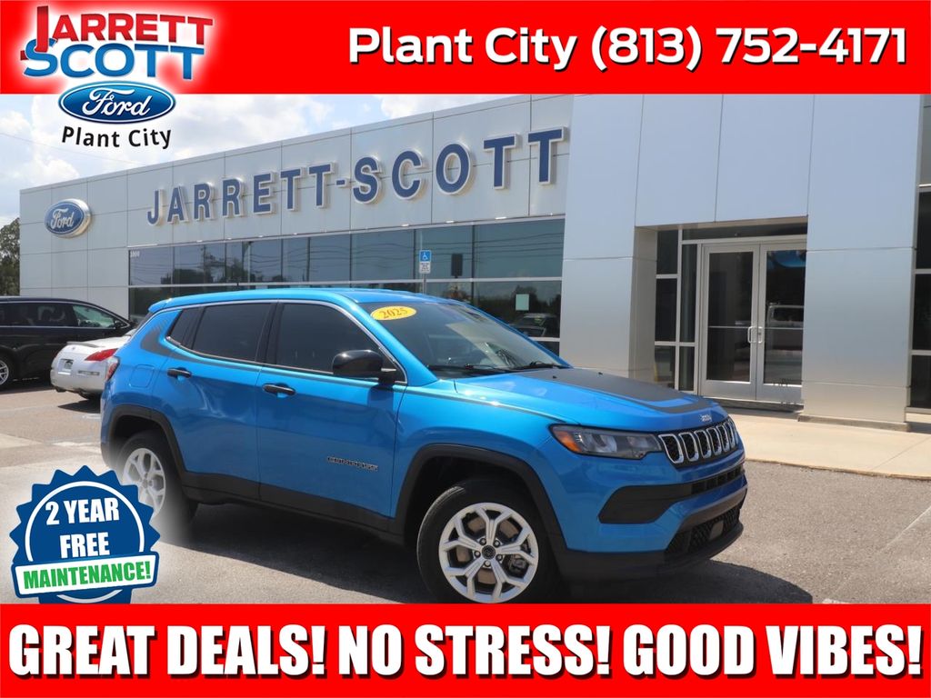 Hydro Blue Pearlcoat 2025 Jeep Compass SUV / Crossover Four-Wheel Drive 8-Speed Automatic