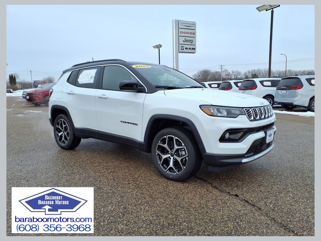 bright white clearcoat 2026 Jeep Compass Limited 4WD SUV / Crossover Four-Wheel Drive 8-Speed Automatic