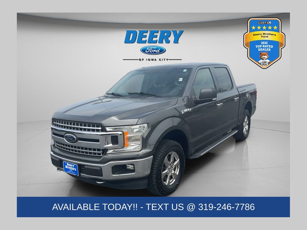 Gray (Magnetic Metallic) 2018 Ford F-150 XLT SuperCrew 4WD Pickup Truck Four-Wheel Drive Automatic