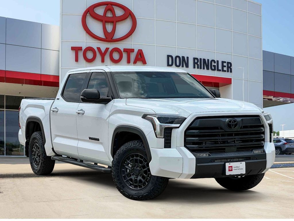 White 2025 Toyota Tundra Pickup Truck Four-Wheel Drive Automatic