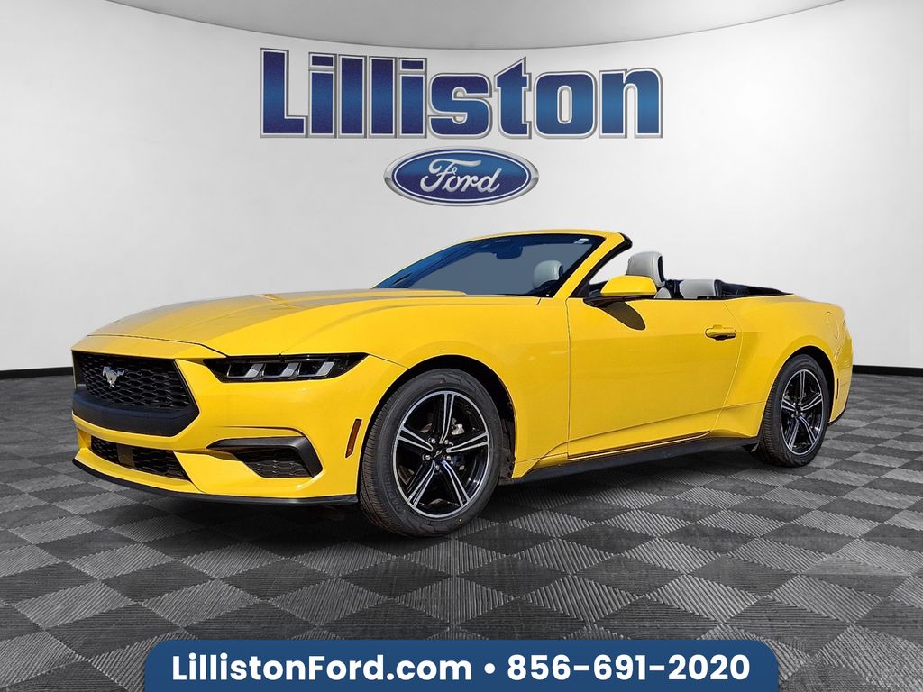 Yellow 2024 Ford Mustang EcoBoost Premium Convertible RWD Convertible Rear-Wheel Drive Automatic