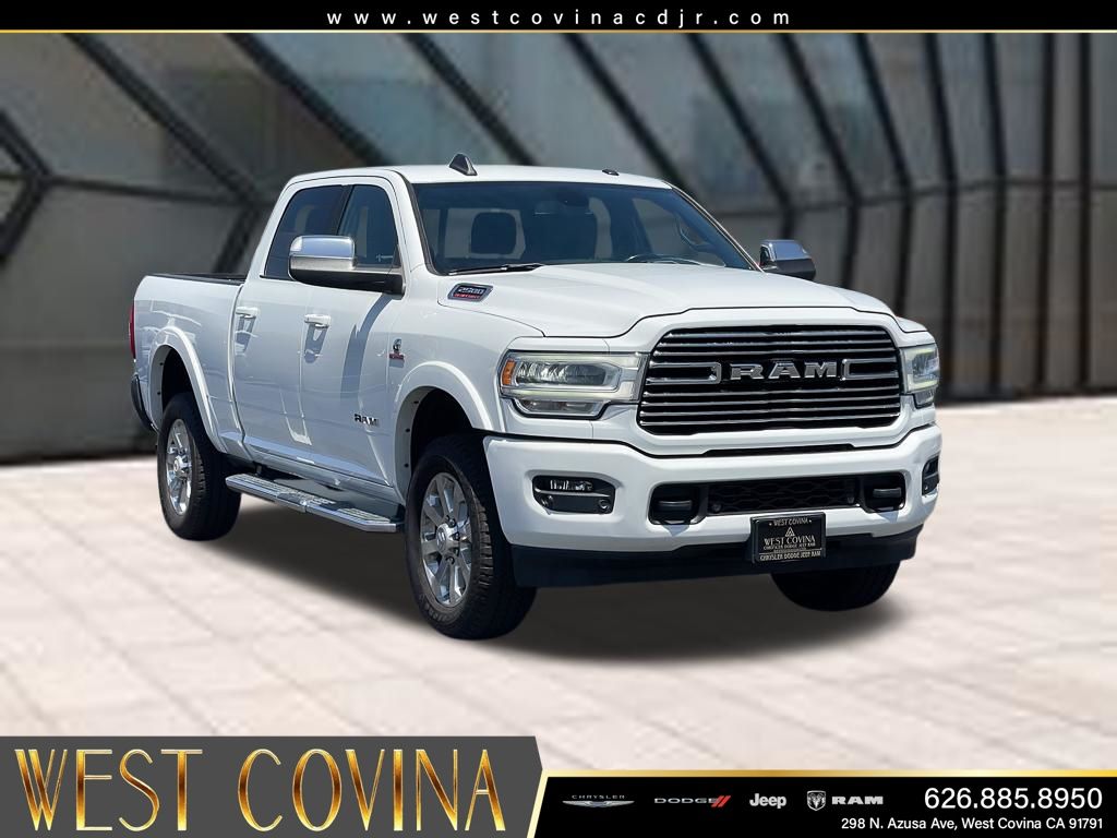 Bright White Clearcoat 2020 RAM 2500 Laramie Crew Cab 4WD Pickup Truck Four-Wheel Drive 6-Speed Automatic