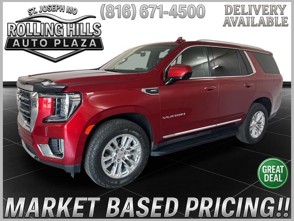 Cayenne Red 2021 GMC Yukon SLT 4WD SUV / Crossover Four-Wheel Drive