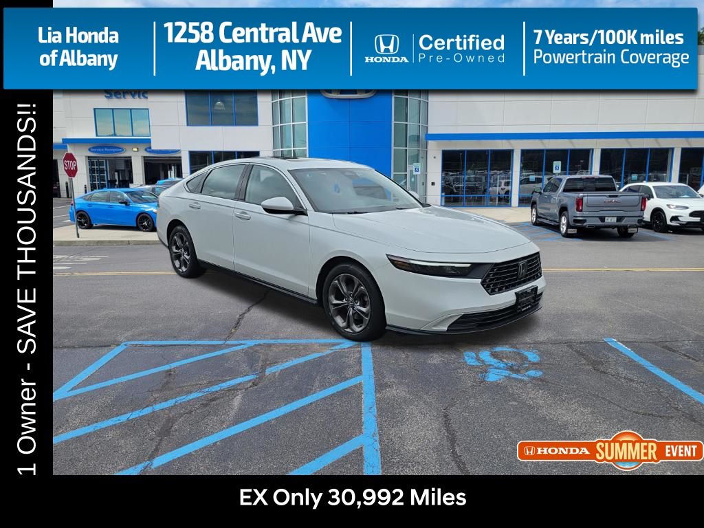 Platinum White Pearl 2024 Honda Accord Sedan Front-Wheel Drive Continuously Variable Transmission