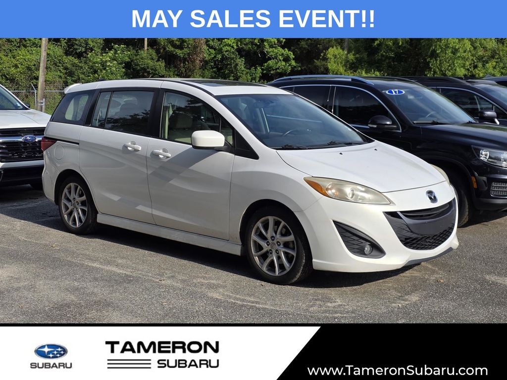 White 2012 Mazda MAZDA5 Grand Touring Minivan Front-Wheel Drive 5-Speed Automatic Overdrive