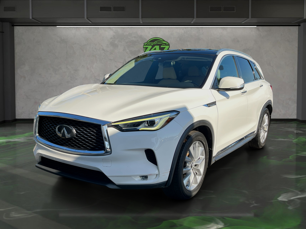 Lunar White 2019 INFINITI QX50 Luxe FWD SUV / Crossover Front-Wheel Drive Continuously Variable Transmission