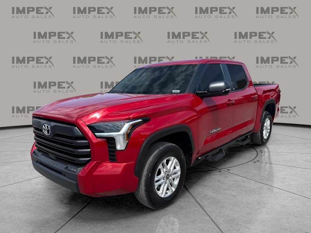 Red 2024 Toyota Tundra SR5 CrewMax Cab 4WD Pickup Truck Four-Wheel Drive Automatic