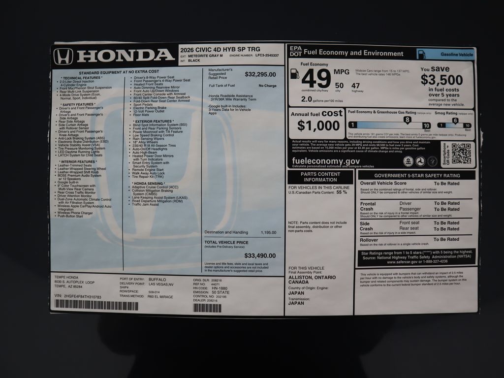 Thumbnail: 2026 Honda Civic - 9