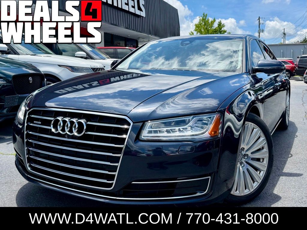 Blue 2015 Audi A8 3.0T quattro LWB AWD Sedan All-Wheel Drive 8-Speed Automatic