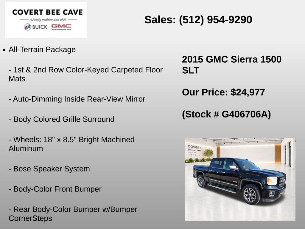 Used 2015 Black GMC SLT image 37