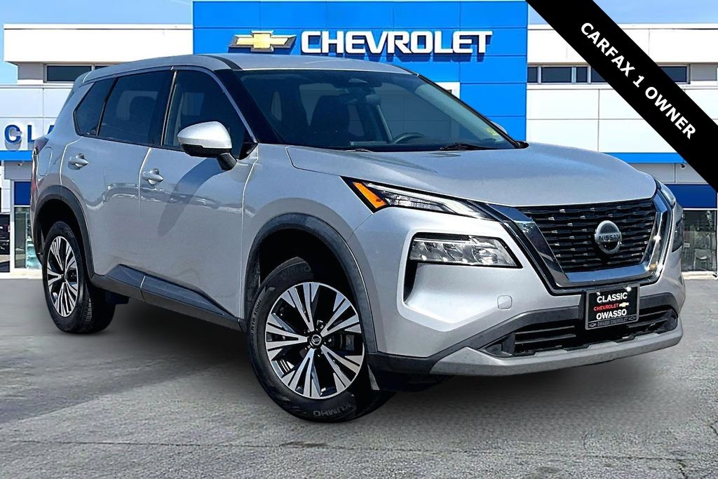 Brilliant Silver Metallic 2021 Nissan Rogue SV FWD SUV / Crossover Front-Wheel Drive Continuously Variable Transmission