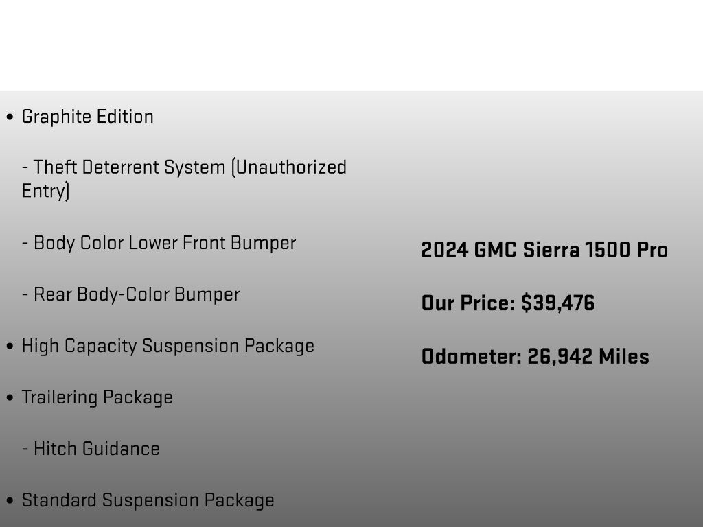 2024 GMC Sierra 1500 Pro Black at Carlisle Cadillac Buick GMC