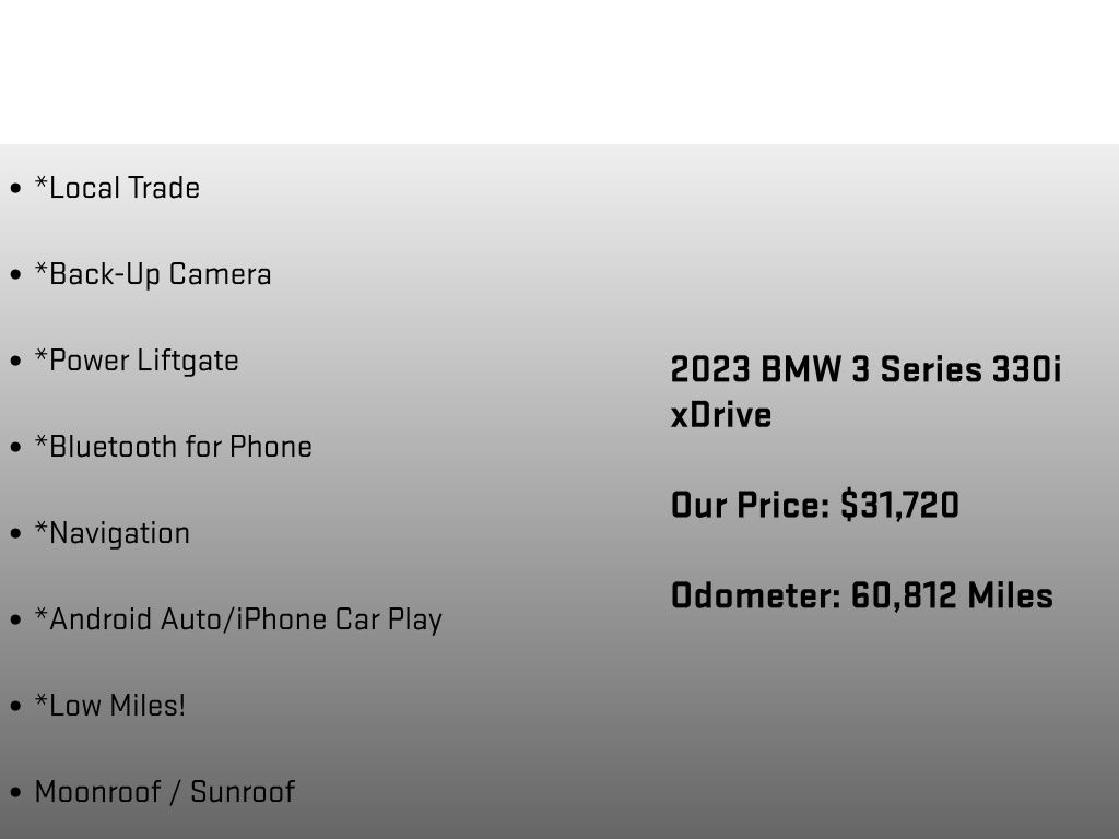 2023 BMW 3 Series 330i xDrive Gray at Rochrich Mazda