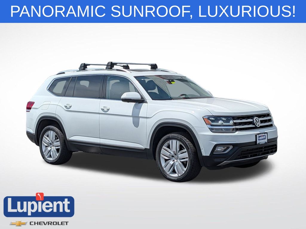 Pure White 2018 Volkswagen Atlas SUV / Crossover All-Wheel Drive 8-Speed Automatic