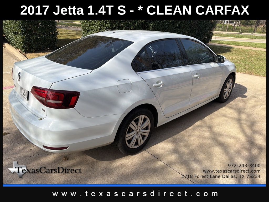 Pure White 2017 Volkswagen Jetta 1.4T S FWD Sedan Front-Wheel Drive 6-Speed Automatic