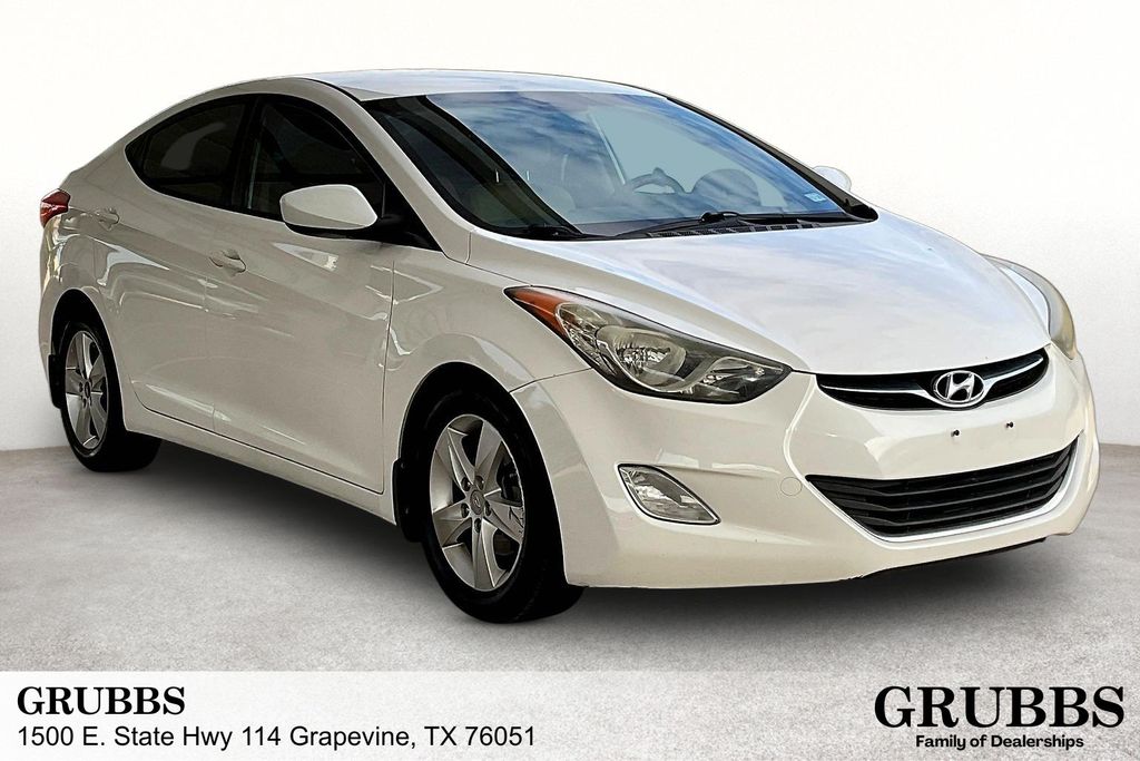 Shimmering White 2013 Hyundai Elantra GLS FWD Sedan Front-Wheel Drive 6-Speed Automatic Overdrive