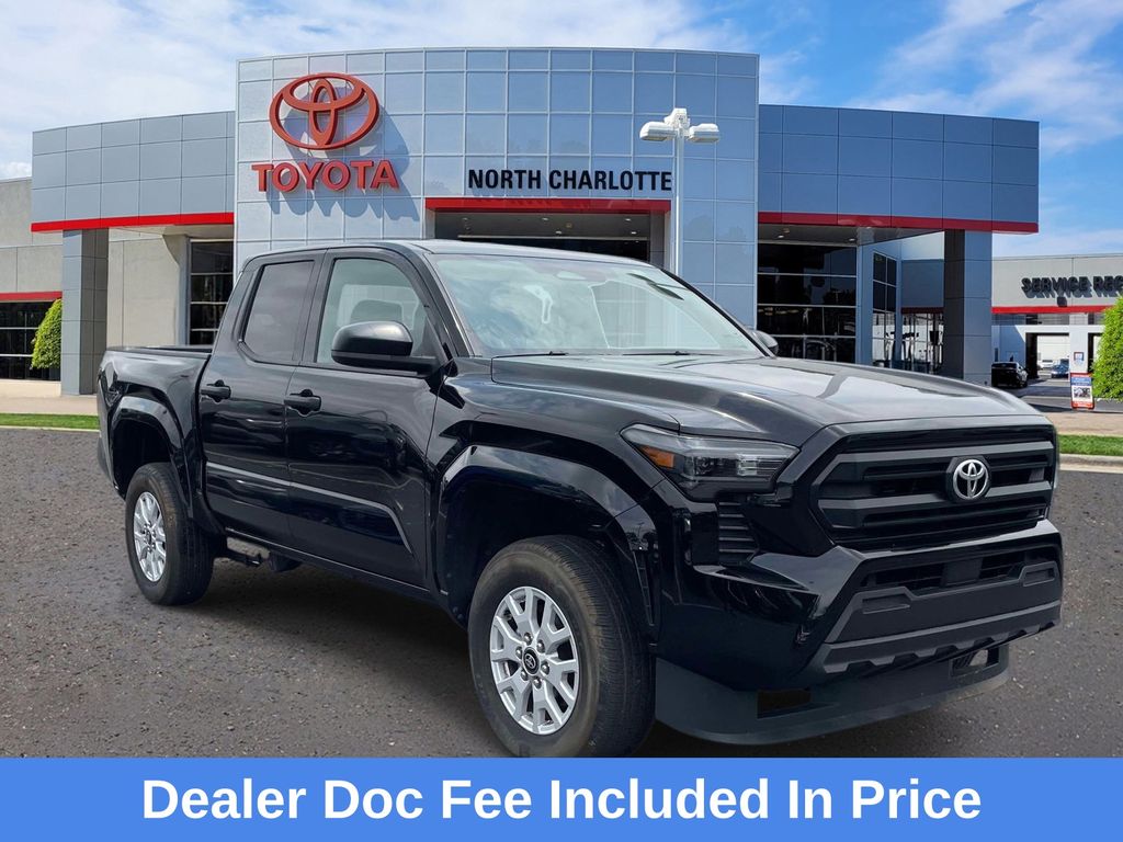Black 2024 Toyota Tacoma SR Double Cab 4WD Pickup Truck Four-Wheel Drive 8-Speed Automatic