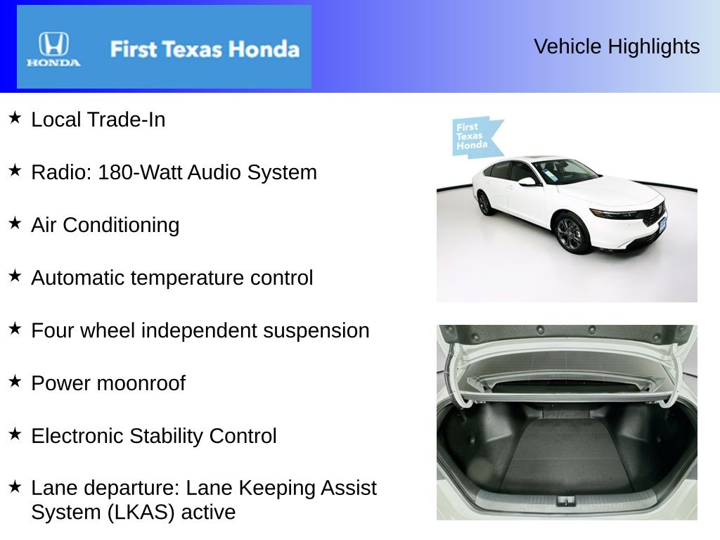 Used Car 2025 Honda Accord Hybrid  Ex-l For Sale Under $35,000 In Austin, Texas