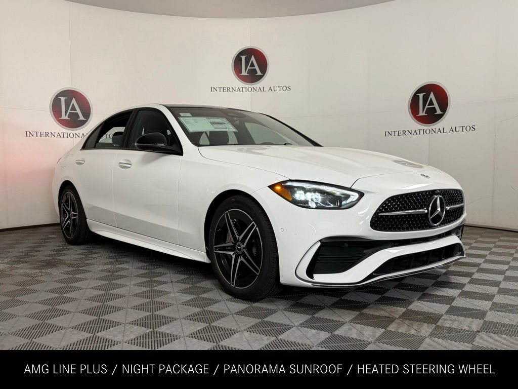 Polar White 2026 Mercedes-Benz C-Class Sedan All-Wheel Drive 9-Speed Automatic