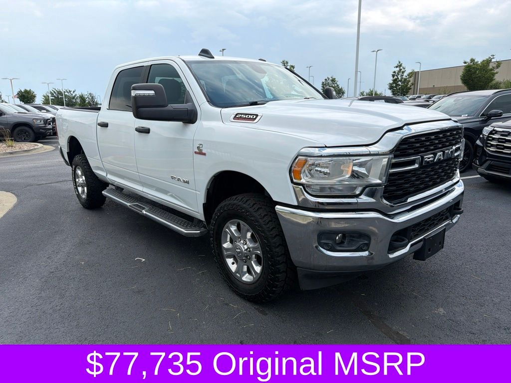 Bright White Clearcoat 2024 RAM 2500 Pickup Truck Four-Wheel Drive 6-Speed Automatic