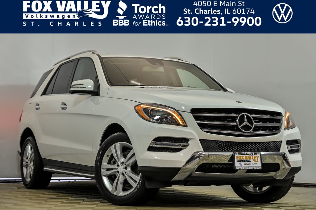 Polar White 2014 Mercedes-Benz M-Class ML 350 4MATIC SUV / Crossover All-Wheel Drive 7-Speed Automatic