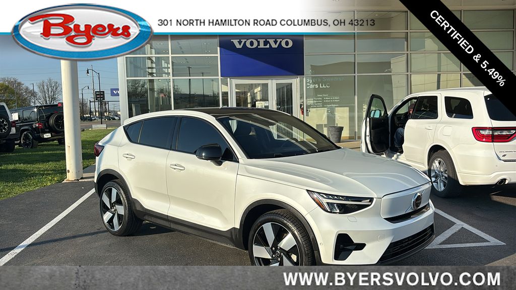 Crystal White 2023 Volvo C40 Recharge Twin Plus eAWD SUV / Crossover All-Wheel Drive 1-Speed Automatic