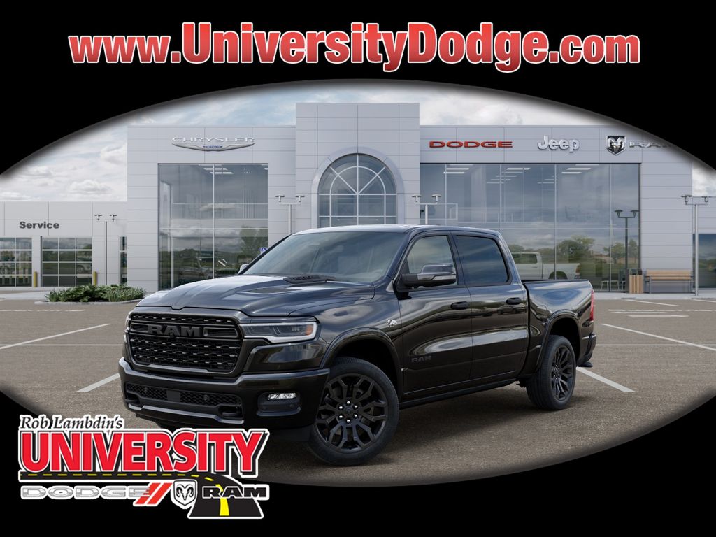 Diamond Black Crystal Pearlcoat 2026 RAM 1500 Limited Crew Cab 4WD Pickup Truck Four-Wheel Drive 8-Speed Automatic