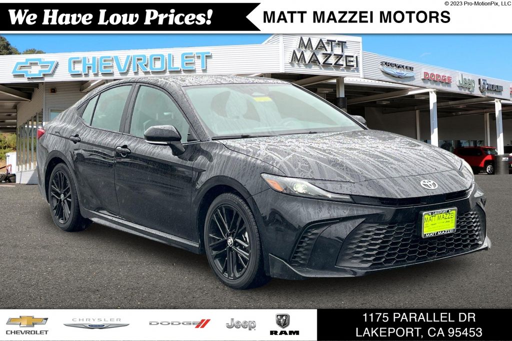 Midnight Black Metallic 2025 Toyota Camry SE FWD Sedan Front-Wheel Drive Continuously Variable Transmission