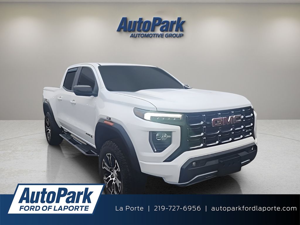 Summit White 2023 GMC Canyon Pickup Truck Four-Wheel Drive 8-Speed Automatic