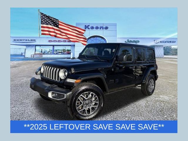 Black Clearcoat 2025 Jeep Wrangler Sahara 4-Door 4WD SUV / Crossover Four-Wheel Drive 8-Speed Automatic