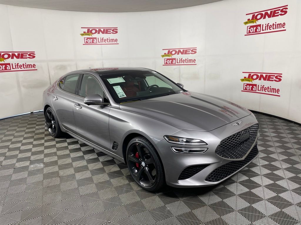 Silver 2026 Genesis G70 3.3T Sport Prestige AWD Sedan All-Wheel Drive 8-Speed Automatic