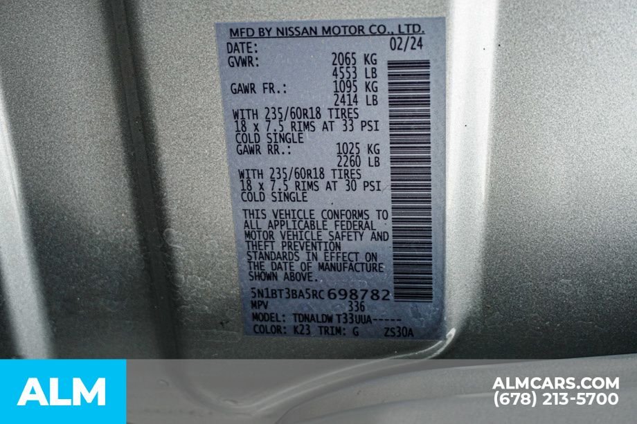 Used 2024 Silver Nissan SV image 56