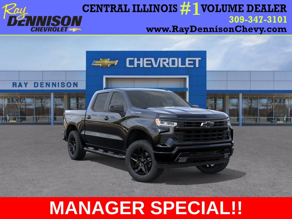 Black 2026 Chevrolet Silverado 1500 Pickup Truck Four-Wheel Drive 8-Speed Automatic