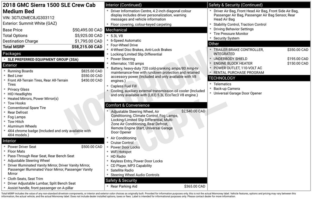 2018 GMC Sierra 1500 SLE - Image 3