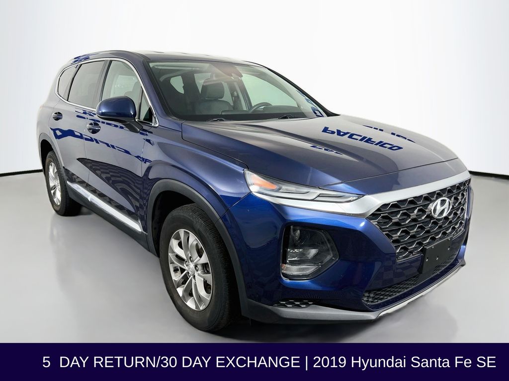 Stormy Blue 2019 Hyundai Santa Fe SUV / Crossover All-Wheel Drive 8-Speed Automatic