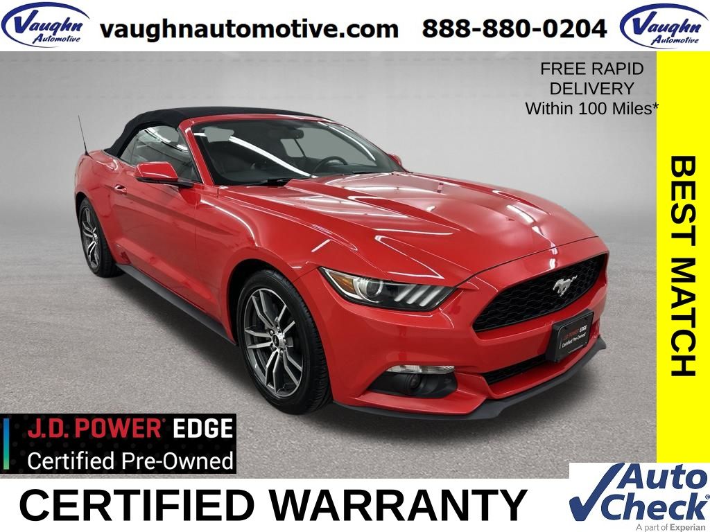 Race Red 2017 Ford Mustang Convertible Rear-Wheel Drive 6-Speed Automatic