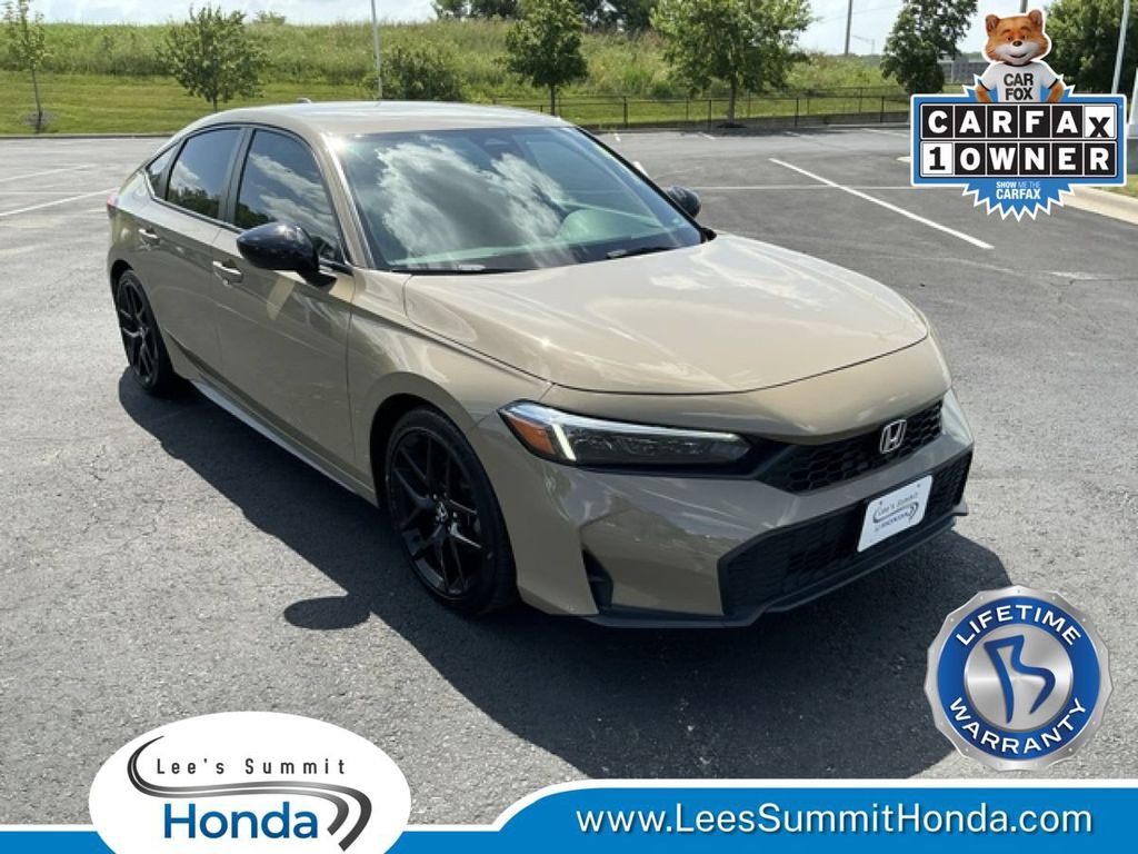Sand Dune Pearl 2025 Honda Civic Hatchback Hatchback Front-Wheel Drive Continuously Variable Transmission