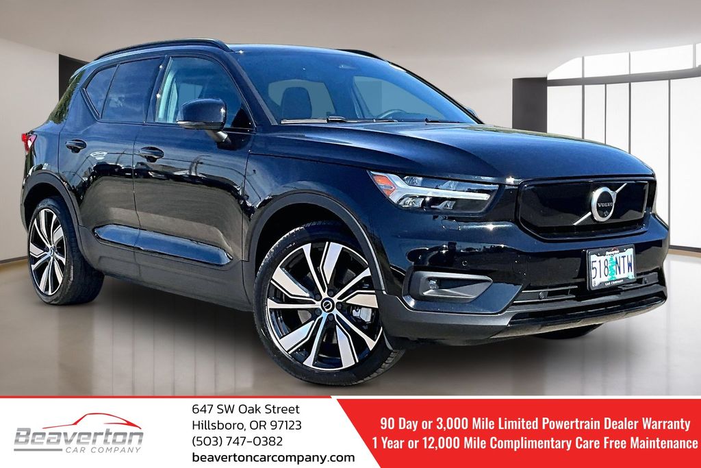 Onyx Black Metallic 2021 Volvo XC40 Recharge SUV / Crossover All-Wheel Drive 1-Speed Automatic