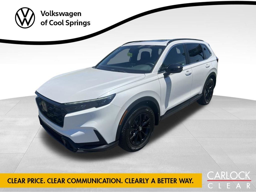 Platinum White Pearl 2024 Honda CR-V Hybrid SUV / Crossover Front-Wheel Drive Continuously Variable Transmission