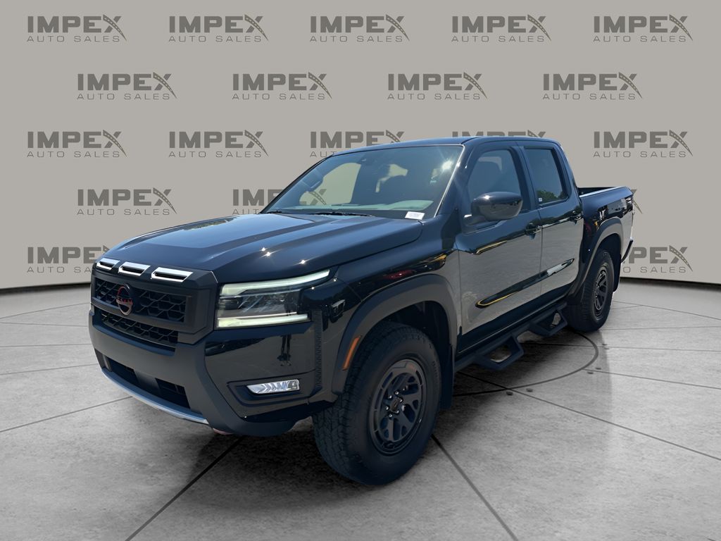 Super Black 2025 Nissan Frontier PRO-4X Crew Cab 4WD Pickup Truck Four-Wheel Drive 9-Speed Automatic Overdrive