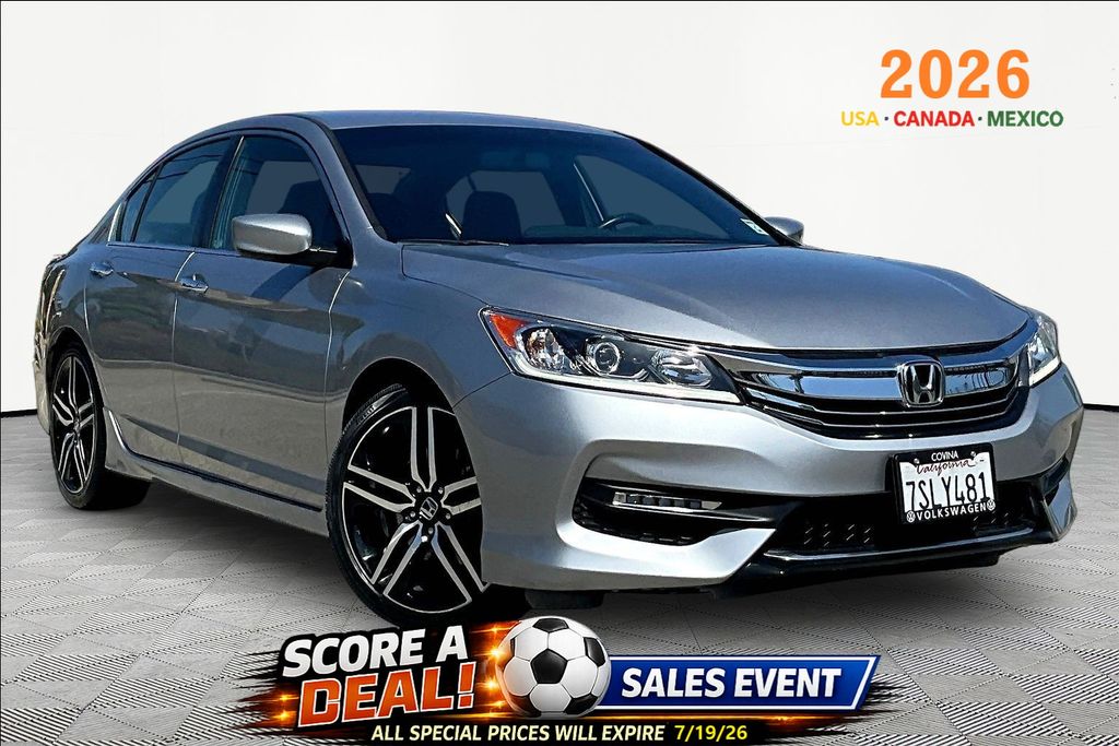 Silver 2016 Honda Accord Sedan Front-Wheel Drive Continuously Variable Transmission