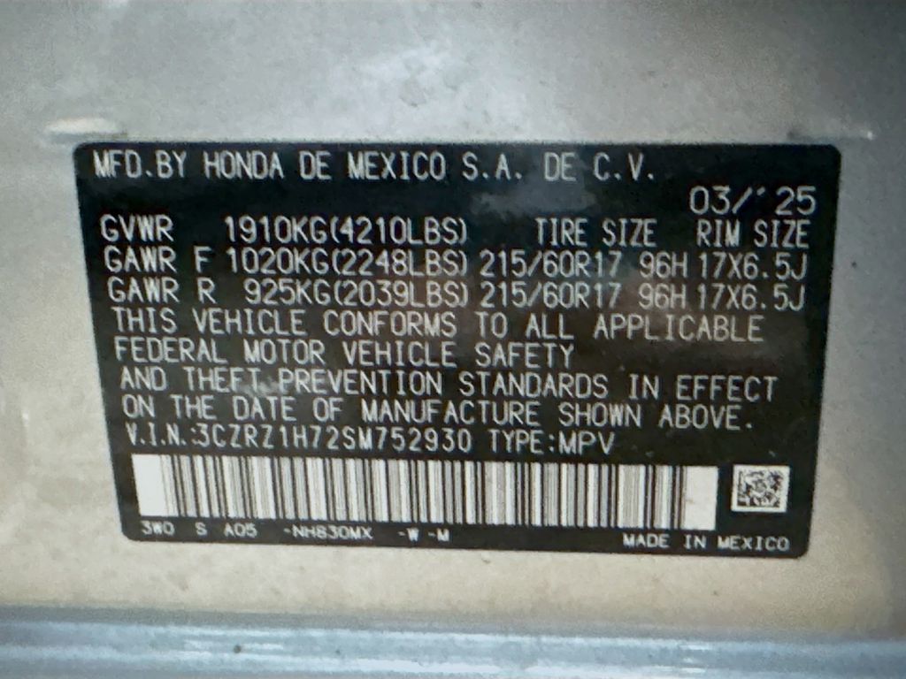 Used Car 2025 Honda Hr-v  Ex-l For Sale Under $30,000 In Austin, Texas