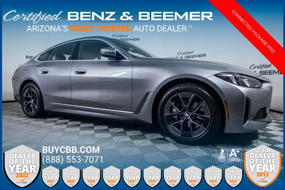 Gray (Skyscraper Grey Metallic) 2025 BMW i4 eDrive40 Gran Coupe FWD Sedan Rear-Wheel Drive Automatic